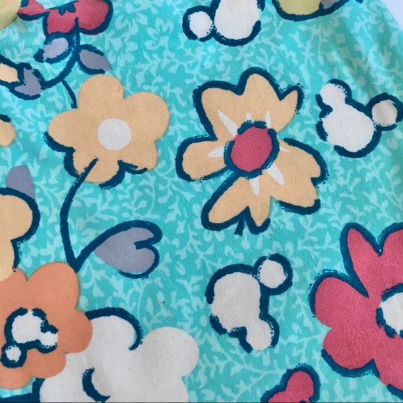 🍁 Lularoe Floral & Mickey Mouse Multicolor Leggings - Picture 3 of 5